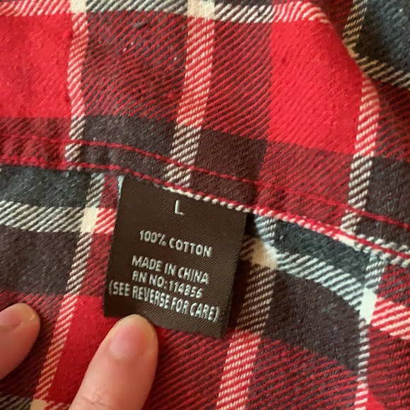 Men’s Red Gray and White Flannel - Picture 9 of 12